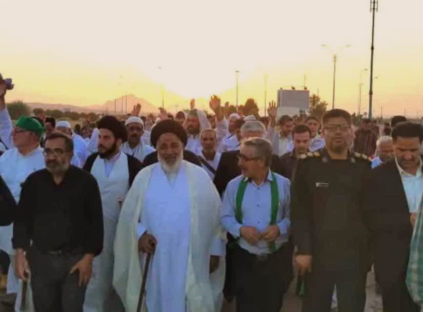 ورود کاروان زیارتی پیاده امام هشتم علیه السلام به شهرستان بهاباد